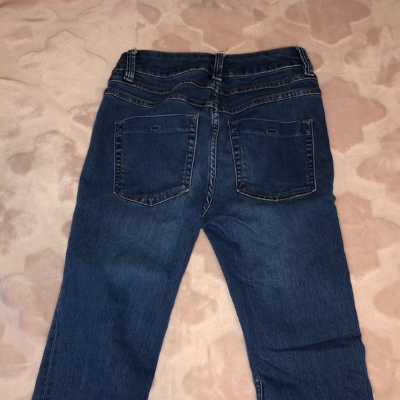 Free People Front Pocket Blue High-waisted Jeggings - Picture 2 of 6